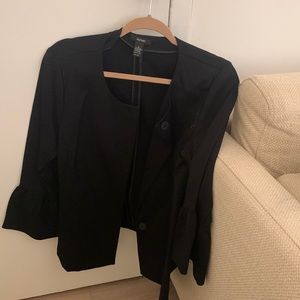 Alfani Women’s Black Blazer with Ruffle Sleeve